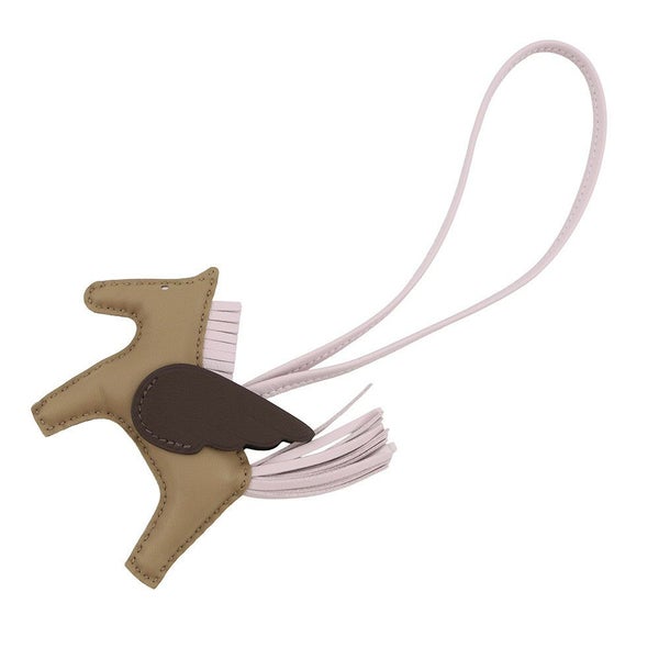 エルメス バッグチャーム ロデオPM ペガサス ベージュマルファ/モカ/モーヴペール ラムスキン B刻印