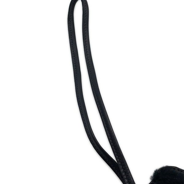 エルメス バッグチャーム バディ パンク ブラック/シルバー金具 ラムスキン/ムートン U刻印 黒