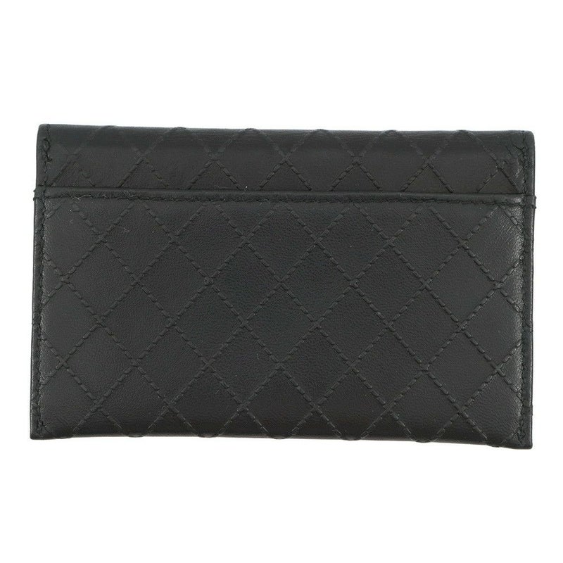 シャネル カードケース マトラッセ カメリア レザー CHANEL 銀座限定 黒
