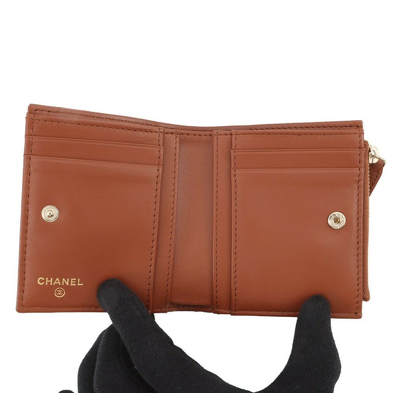 シャネル 二つ折り財布 マトラッセ スモールウォレット ココマーク キャビアスキン AP3388 CHANEL 財布