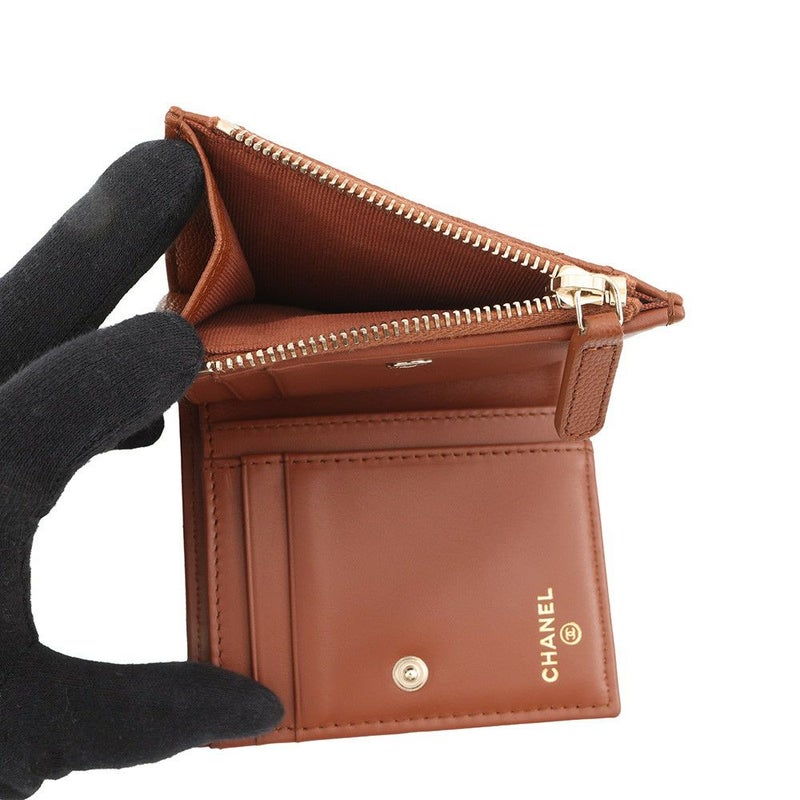 シャネル 二つ折り財布 マトラッセ スモールウォレット ココマーク キャビアスキン AP3388 CHANEL 財布