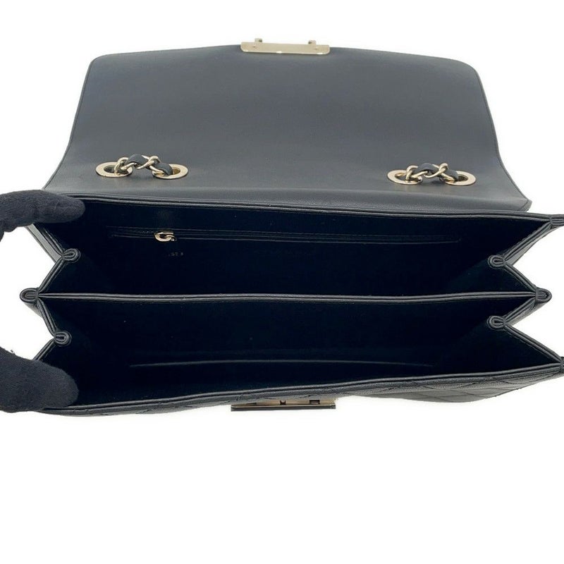 シャネル チェーンショルダーバッグ ココマーク ビューティーロック マトラッセ レザー A93223 CHANEL 黒