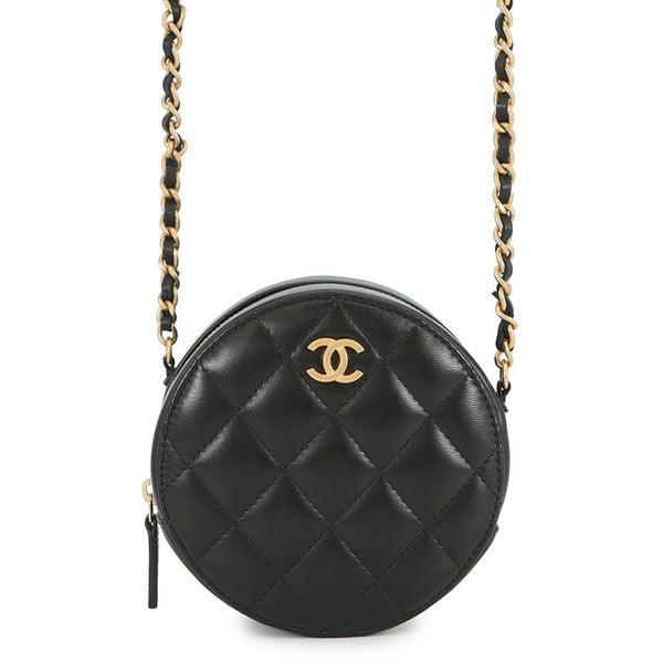 シャネル チェーンショルダーバッグ ミニ マトラッセ ココマーク ラムスキン AP1894 CHANEL 黒