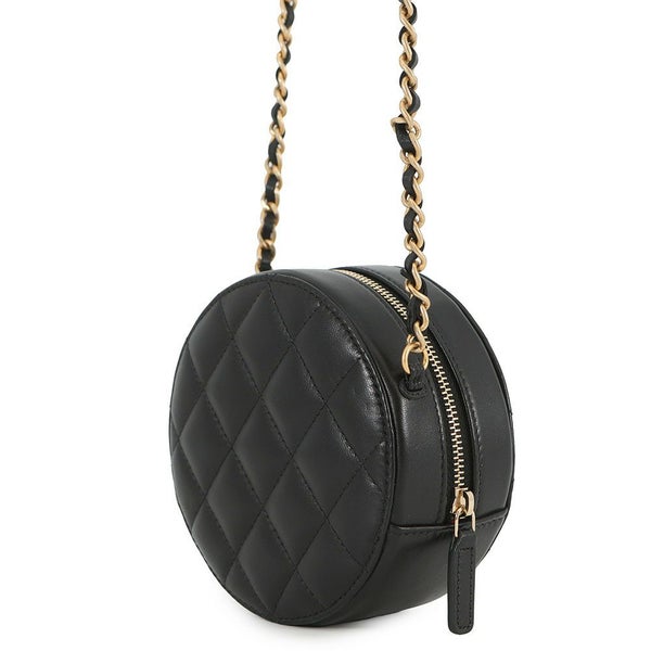 シャネル チェーンショルダーバッグ ミニ マトラッセ ココマーク ラムスキン AP1894 CHANEL 黒