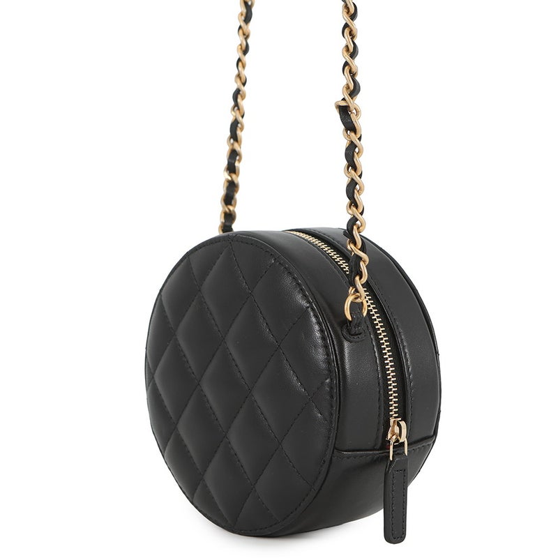 シャネル チェーンショルダーバッグ ミニ マトラッセ ココマーク ラムスキン AP1894 CHANEL 黒