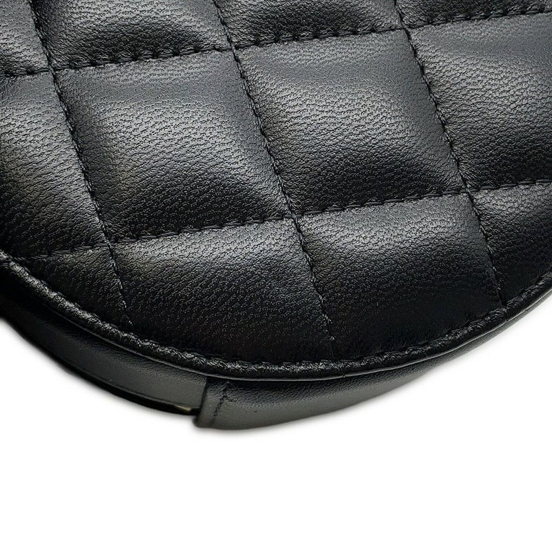 シャネル チェーンショルダーバッグ ミニ マトラッセ ココマーク ラムスキン AP1894 CHANEL 黒