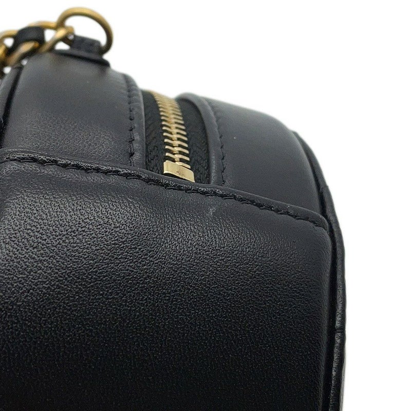 シャネル チェーンショルダーバッグ ミニ マトラッセ ココマーク ラムスキン AP1894 CHANEL 黒