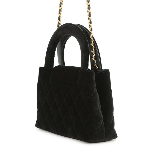 シャネル ハンドバッグ ミニ マトラッセ ココマーク ベロア/レザー AS4416 CHANEL 2wayショルダーバッグ 黒