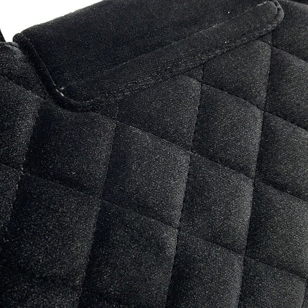 シャネル ハンドバッグ ミニ マトラッセ ココマーク ベロア/レザー AS4416 CHANEL 2wayショルダーバッグ 黒