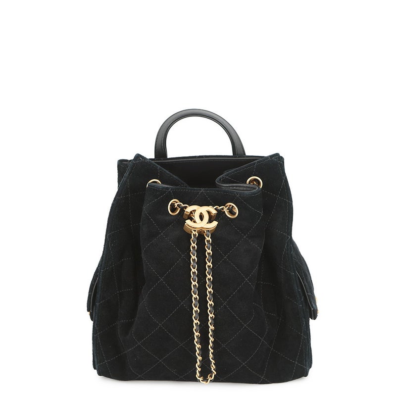 シャネル リュック CHANEL 25 ミディアム バックパック マトラッセ ココマーク スウェード AS5600 2025/26年秋冬 黒
