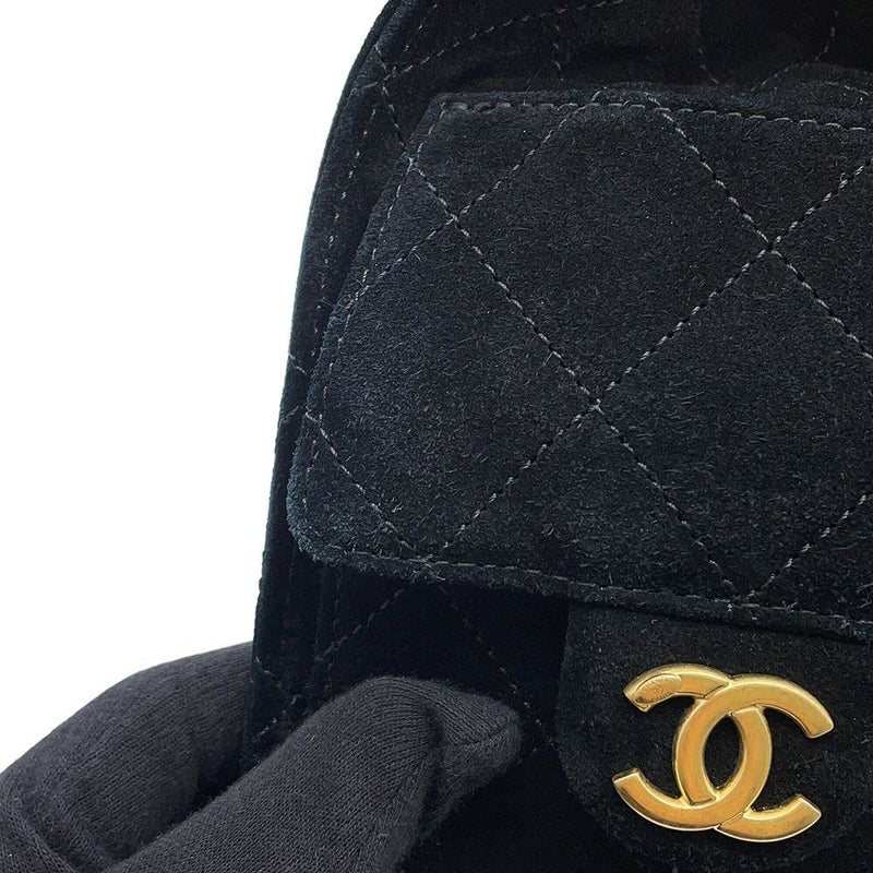 シャネル リュック CHANEL 25 ミディアム バックパック マトラッセ ココマーク スウェード AS5600 2025/26年秋冬 黒