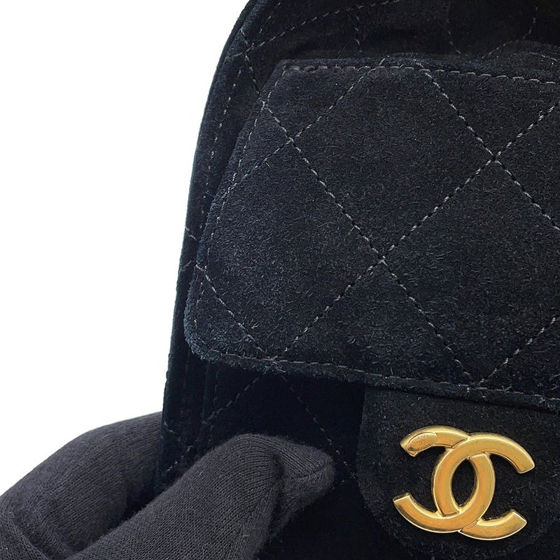 シャネル リュック CHANEL 25 ミディアム バックパック マトラッセ ココマーク スウェード AS5600 2025/26年秋冬 黒
