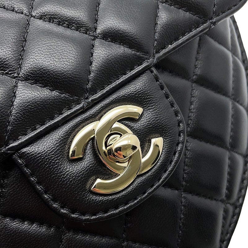 シャネル チェーンショルダーバッグ マトラッセ ハートシェイプ ラムスキン AS3191 CHANEL バッグ 黒