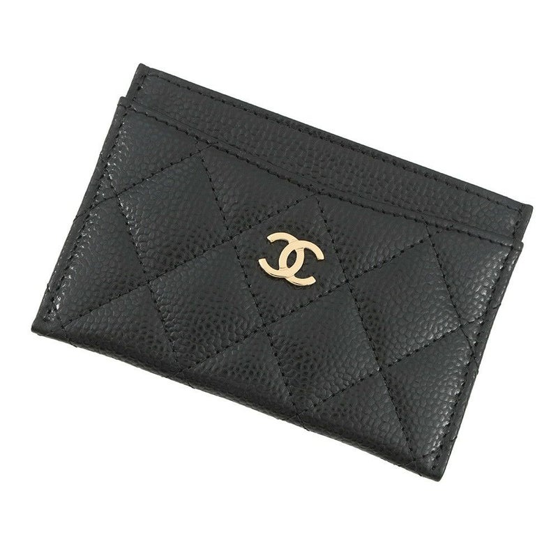 シャネル カードケース クラシック マトラッセ ココマーク キャビアスキン AP0213 CHANEL 定期入れ 名刺入れ パスケース 黒