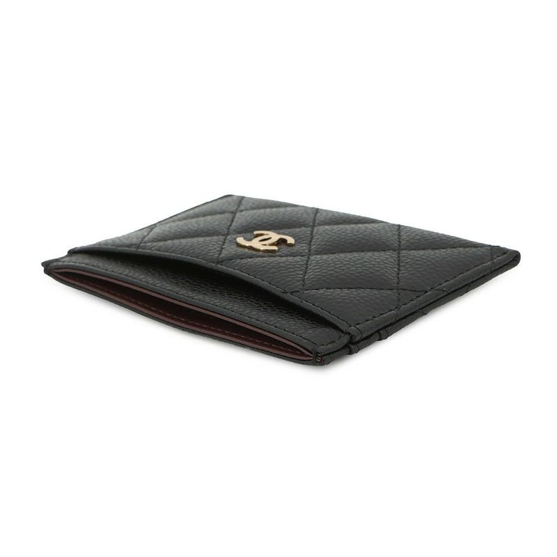 シャネル カードケース クラシック マトラッセ ココマーク キャビアスキン AP0213 CHANEL 定期入れ 名刺入れ パスケース 黒