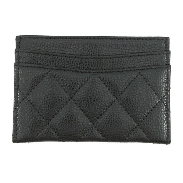 シャネル カードケース クラシック マトラッセ ココマーク キャビアスキン AP0213 CHANEL 定期入れ 名刺入れ パスケース 黒