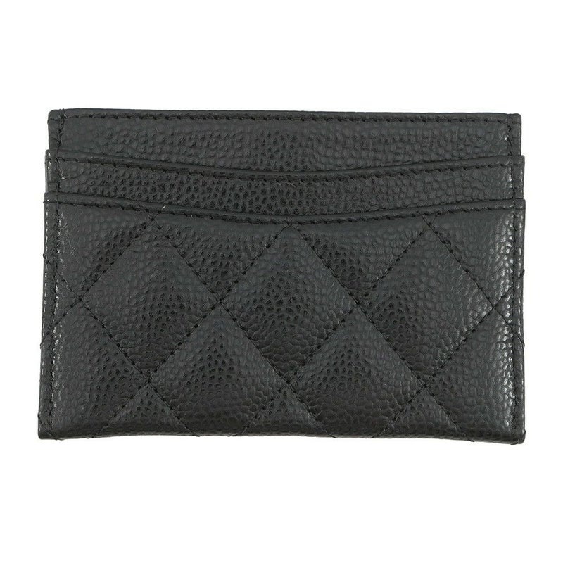 シャネル カードケース クラシック マトラッセ ココマーク キャビアスキン AP0213 CHANEL 定期入れ 名刺入れ パスケース 黒