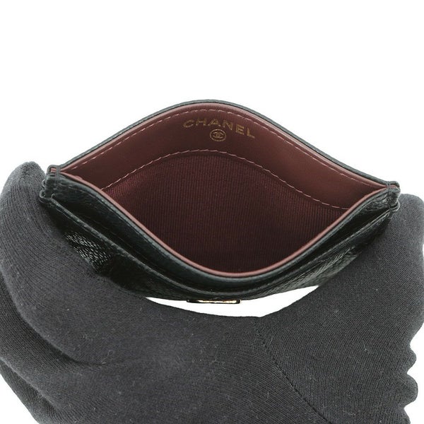シャネル カードケース クラシック マトラッセ ココマーク キャビアスキン AP0213 CHANEL 定期入れ 名刺入れ パスケース 黒