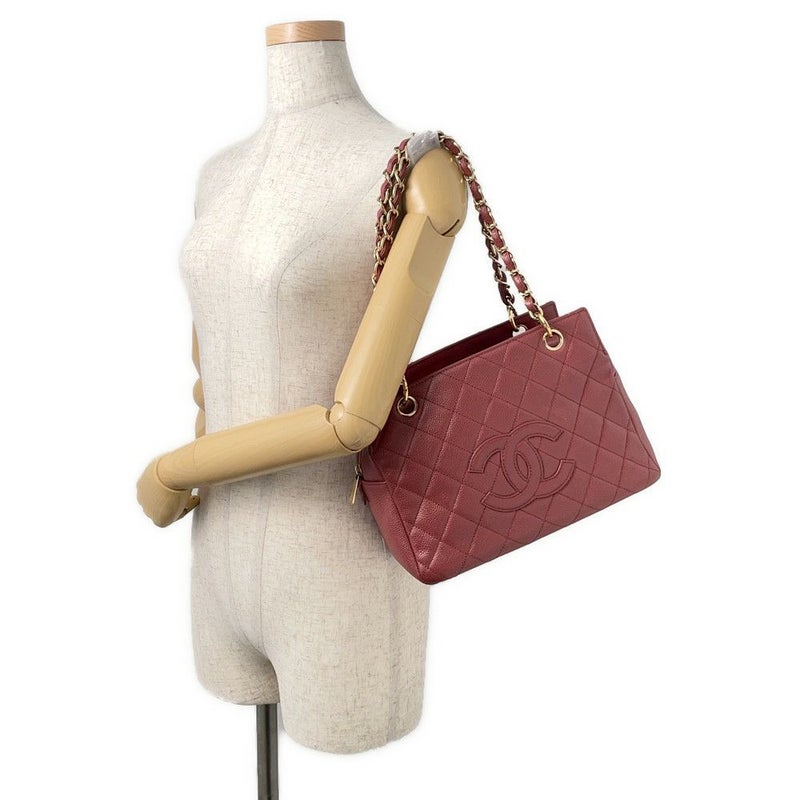 シャネル チェーントートバッグ ココマーク マトラッセ キャビアスキン A15688 CHANEL ショルダーバッグ