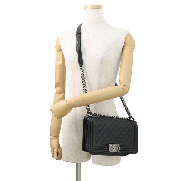 シャネル チェーンショルダーバッグ ココマーク ボーイシャネル A67086 CHANEL 黒