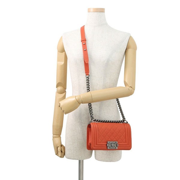 シャネル チェーンショルダーバッグ ボーイシャネル スモール マトラッセ ココマーク キャビアスキン A67085 CHANEL