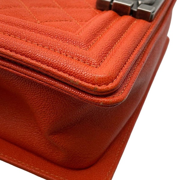 シャネル チェーンショルダーバッグ ボーイシャネル スモール マトラッセ ココマーク キャビアスキン A67085 CHANEL