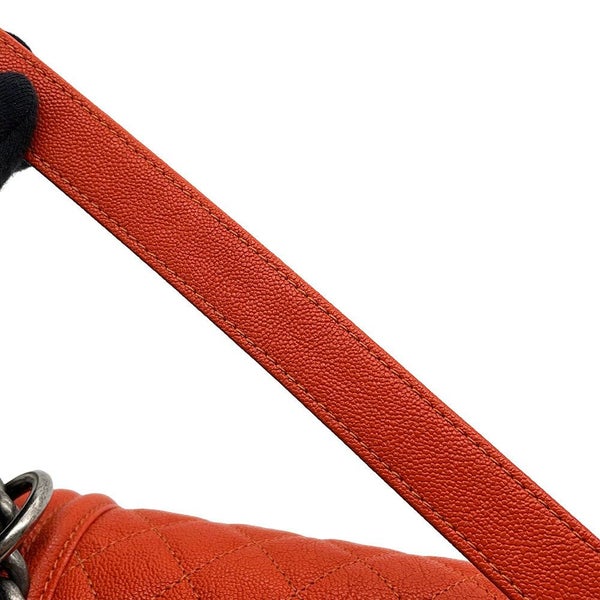 シャネル チェーンショルダーバッグ ボーイシャネル スモール マトラッセ ココマーク キャビアスキン A67085 CHANEL