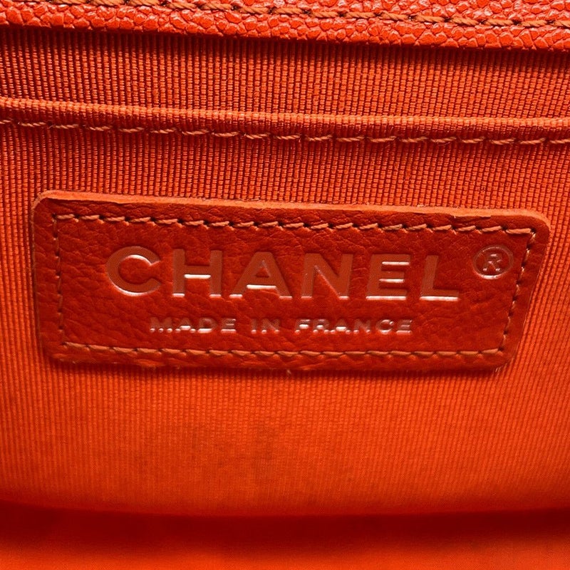 シャネル チェーンショルダーバッグ ボーイシャネル スモール マトラッセ ココマーク キャビアスキン A67085 CHANEL