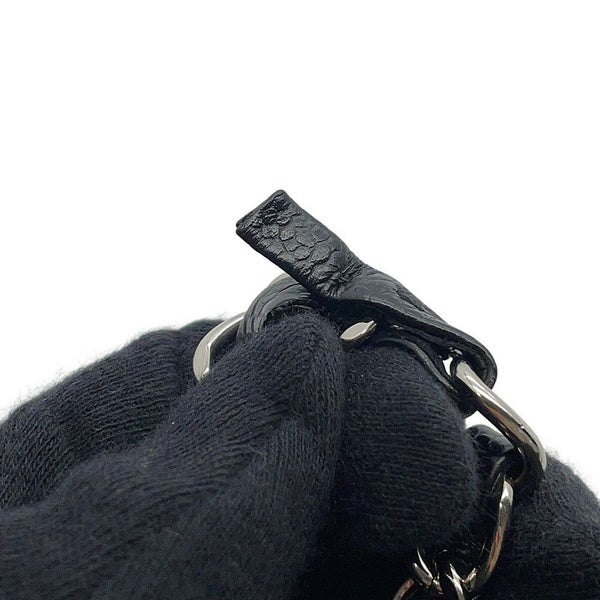 シャネル チェーンショルダーバッグ マトラッセ25 ココマーク ダブルチェーン キャビアスキン A01112 CHANEL 黒