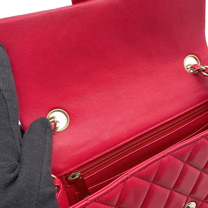 シャネル チェーンショルダーバッグ ミニ マトラッセ 20 ココマーク ラムスキン A69900 CHANEL