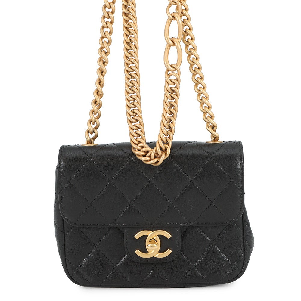 シャネル チェーンショルダーバッグ ココマーク マトラッセ ラムスキン AS3950 CHANEL 黒 シャネル チェーンショルダーバッグ ココマーク マトラッセ ラムスキン