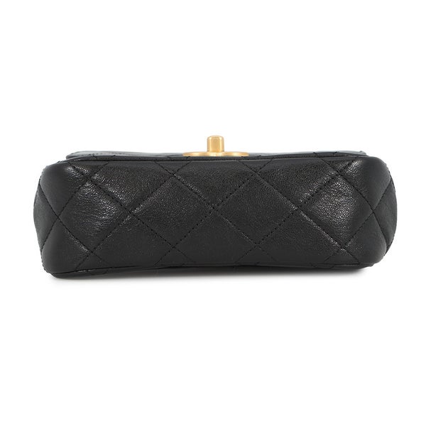 シャネル チェーンショルダーバッグ ココマーク マトラッセ ラムスキン AS3950 CHANEL 黒