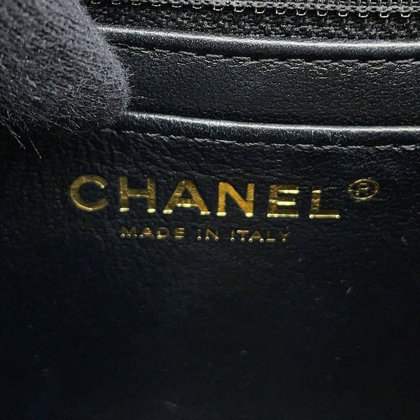 シャネル チェーンショルダーバッグ ココマーク マトラッセ ラムスキン AS3950 CHANEL 黒