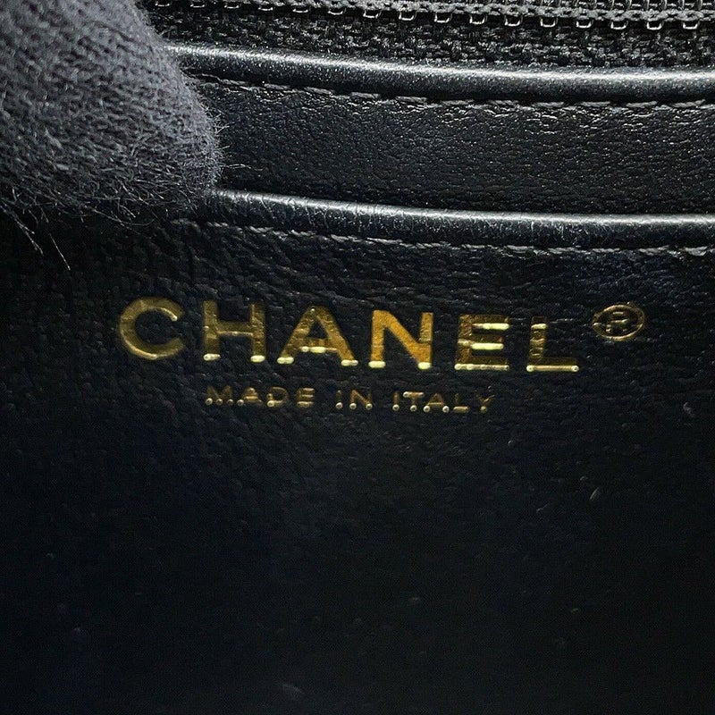 シャネル チェーンショルダーバッグ ココマーク マトラッセ ラムスキン AS3950 CHANEL 黒