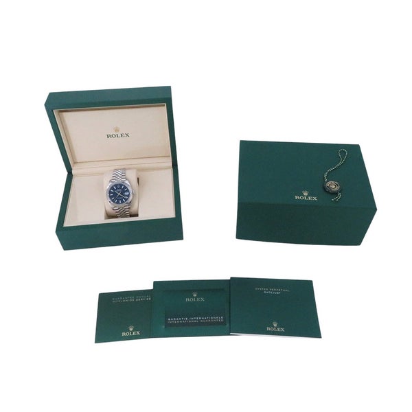 ロレックス デイトジャスト41 ランダムシリアル ルーレット 126300 ROLEX 腕時計 ブライトブルー文字盤