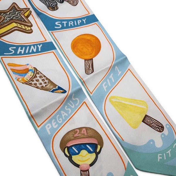 エルメス スカーフ ツイリー ファニー・アイスクリーム Funny Ice Cream HERMES 2024春夏