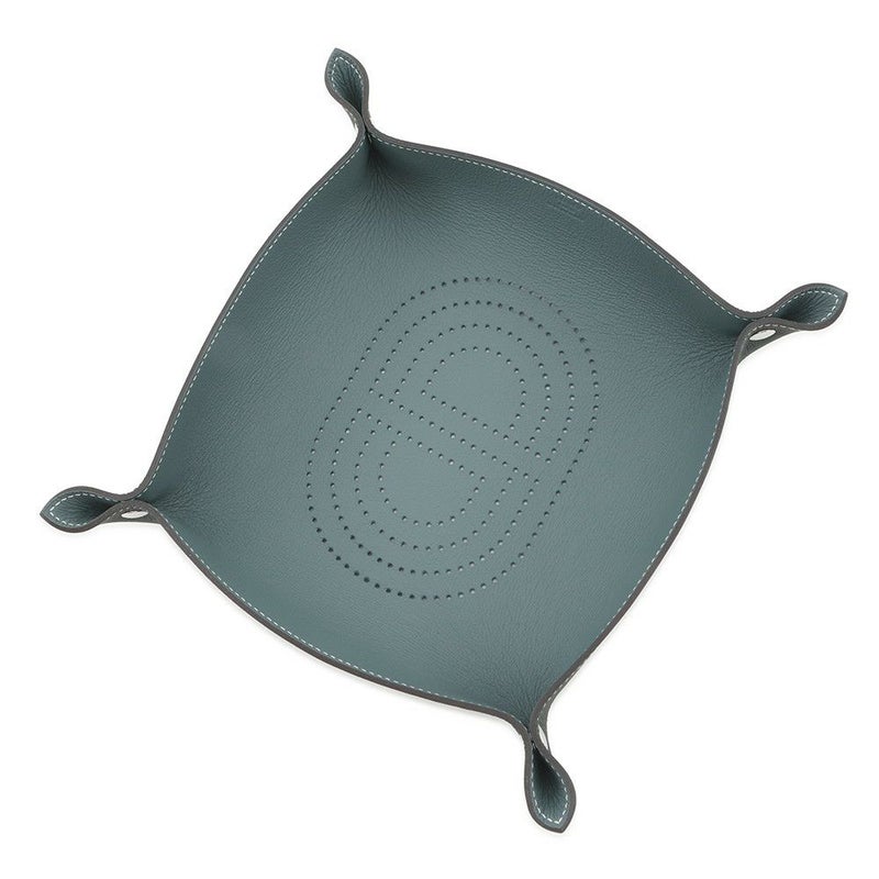 エルメス トレー ヴィド・ポッシュ ミーズ・エ・ルランス ヴェルソ ヴェールフォンセ/ブルーラン/シルバー金具 トリヨンクレマンス B刻印