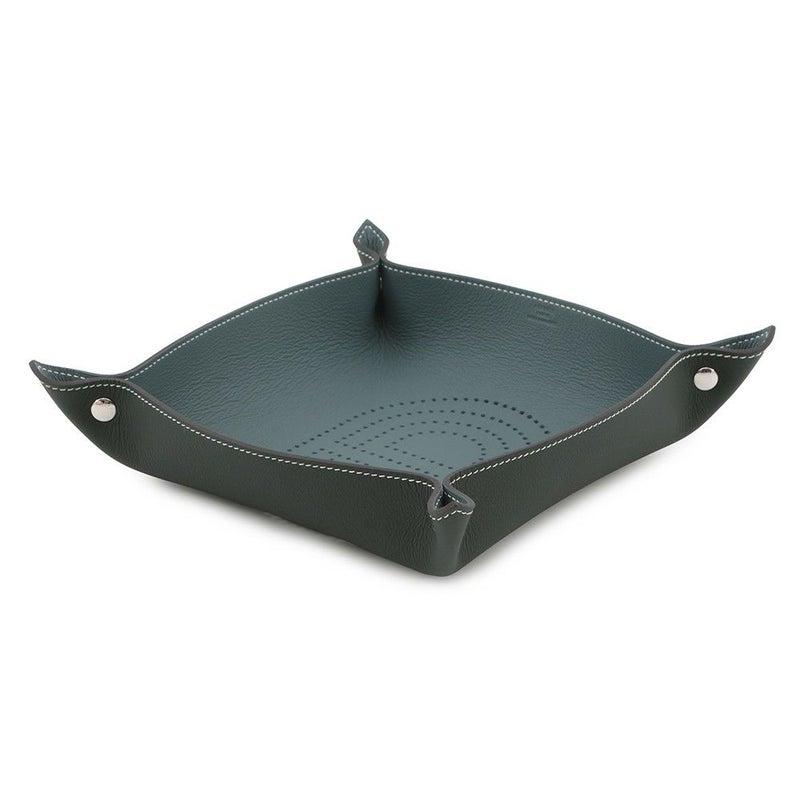 エルメス トレー ヴィド・ポッシュ ミーズ・エ・ルランス ヴェルソ ヴェールフォンセ/ブルーラン/シルバー金具 トリヨンクレマンス B刻印