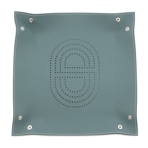 エルメス トレー ヴィド・ポッシュ ミーズ・エ・ルランス ヴェルソ ヴェールフォンセ/ブルーラン/シルバー金具 トリヨンクレマンス B刻印