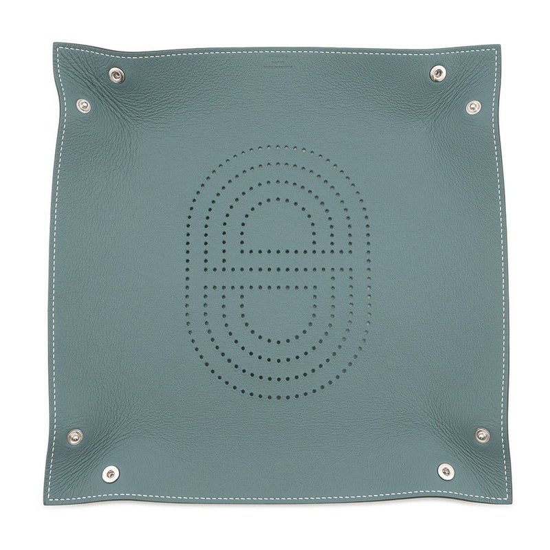 エルメス トレー ヴィド・ポッシュ ミーズ・エ・ルランス ヴェルソ ヴェールフォンセ/ブルーラン/シルバー金具 トリヨンクレマンス B刻印