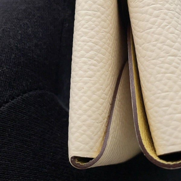 エルメス コインケース カルヴィ デュオ ヴェルソ ナタ/ジョーヌプッサン/シルバー金具 エプソン U刻印