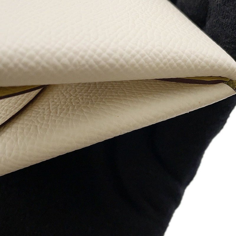 エルメス コインケース カルヴィ デュオ ヴェルソ ナタ/ジョーヌプッサン/シルバー金具 エプソン U刻印