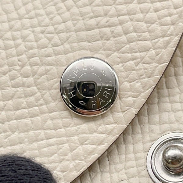 エルメス コインケース カルヴィ デュオ ヴェルソ ナタ/ジョーヌプッサン/シルバー金具 エプソン U刻印