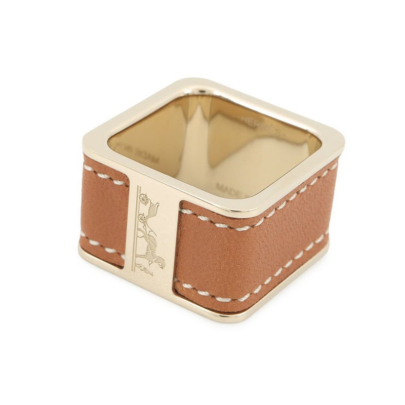 エルメス スカーフリング ボルデュック・セリエ マロン・アルザン/シャンパンゴールド金具 Bolduc HERMES 小物 スカーフホルダー