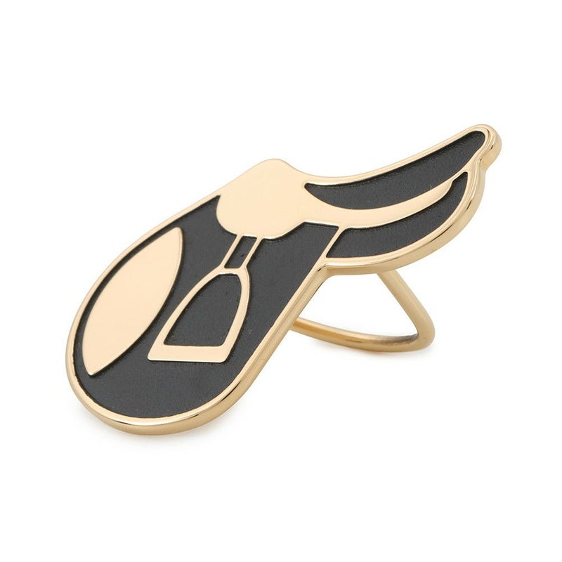 エルメス スカーフリング ア・シュヴァル A Cheval scarf ring スカーフ70用 HERMES スカーフリング 黒 2023秋冬