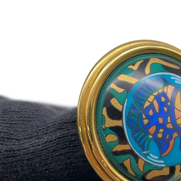 エルメス イヤリング エマイユ 七宝焼き さかな HERMES アクセサリー 魚