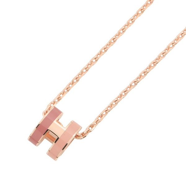 エルメス ネックレス ミニ・ポップアッシュ ロカバール ビューティー/ピンクゴールド金具 HERMES アクセサリー ピンク