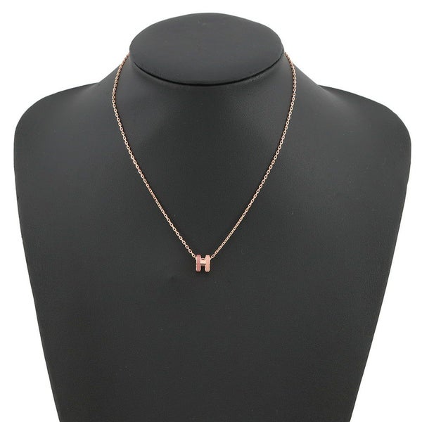 エルメス ネックレス ミニ・ポップアッシュ ロカバール ビューティー/ピンクゴールド金具 HERMES アクセサリー ピンク