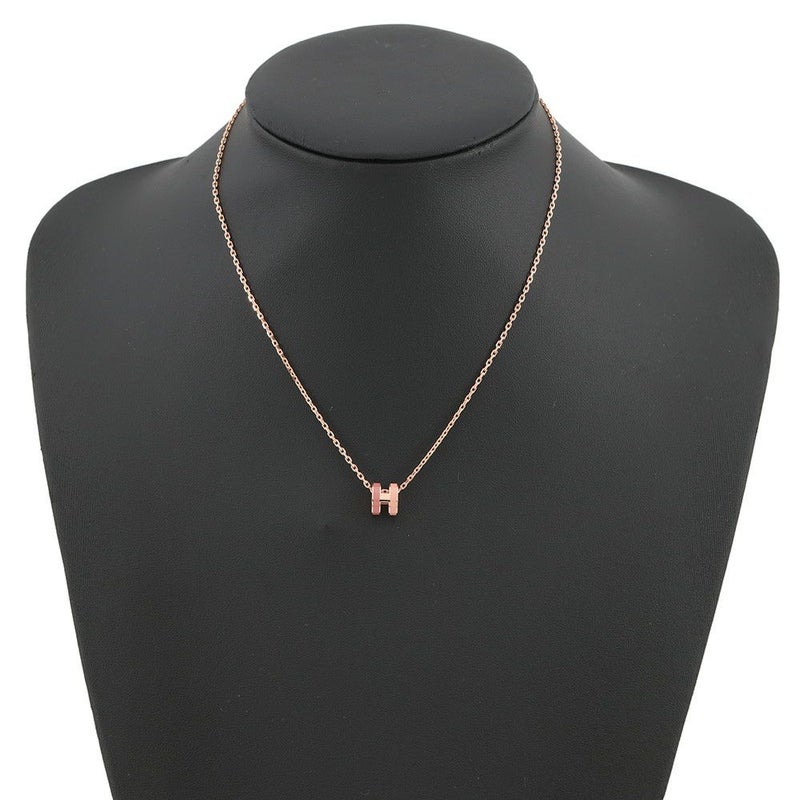 エルメス ネックレス ミニ・ポップアッシュ ロカバール ビューティー/ピンクゴールド金具 HERMES アクセサリー ピンク