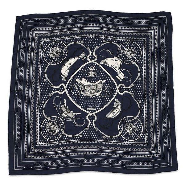 エルメス ストール カレ140 カレジェアン スプリングス バンダナ Springs カシミヤ シルク HERMES 2021秋冬